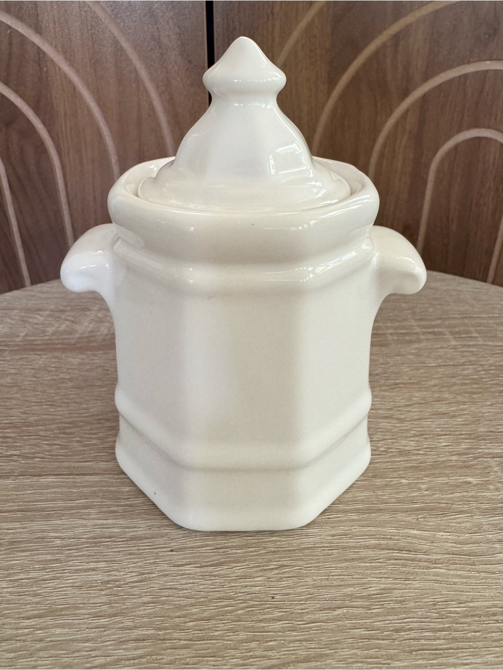 Pfaltzgraff White Heritage Ceramic Lidded Sugar Jar